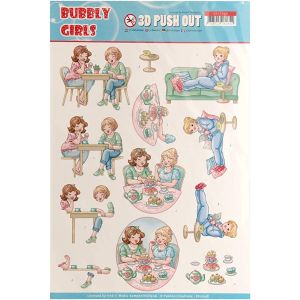 Find It Trading Yvonne Creations Punchout Sheet-Me Time, Bubbly Girls