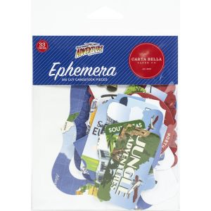 Carta Bella Cardstock Ephemera 33 Per Pkg -Icons Our Travel Adventure