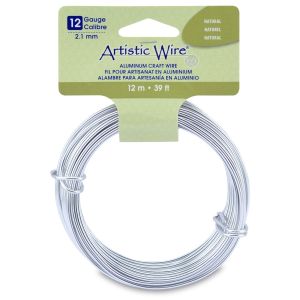 Artistic Wire Aluminum Craft Wire 12ga Silver Tone