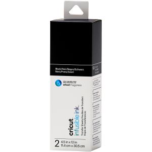 Cricut Mug Press Infusible Ink Transfer Sheets 4.5 inch X12 inch -Solid Black 2 Per Pkg 
