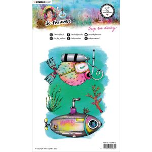 Studio Light Art By Marlene SoFish Ticated Clear Stamps Deep Sea Diving