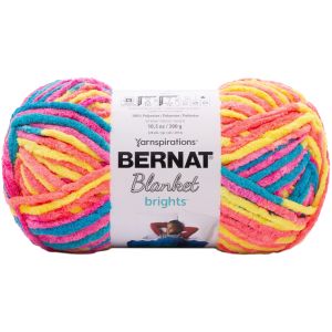 Bernat Blanket Brights Big Ball Yarn Neon Mix 1 pack of 1 Skein