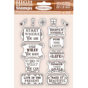 Stamperia Cling Rubber Stamp 5.5X7 Inch Quotes Lady Vagabond Lifestyle