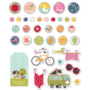 Summer Lovin' Decorative Brads-