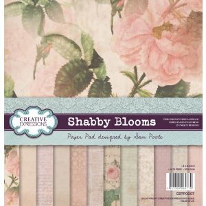 Creative Expressions Paper Pad 8X8 Inch 24Per Pkg By Sam Poole Shabby Blooms