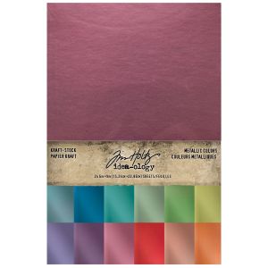 Advantus Idea-Ology Kraft-Stock Stack Cardstock Pad 6 inch X9 inch 24 Per Pkg -Metallic Colors
