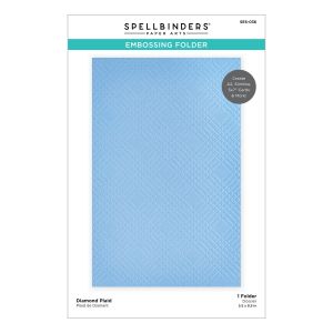 Spellbinders Embossing Folder Celebrate You Diamond Plaid