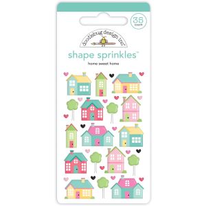 Doodlebug Sprinkles Adhesive Enamel Shapes-Home Sweet Home