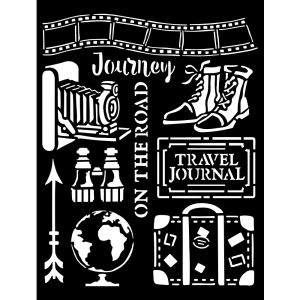 Stamperia Stencil 7.87X9.84 Inch Journey Our Way
