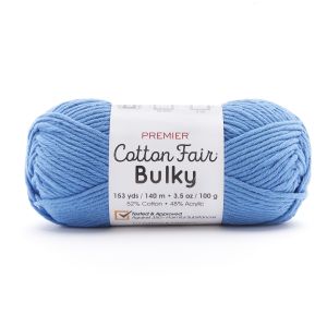 Premier Cotton Fair Bulky Yarn Cornflower 1 pack of 1 Skein