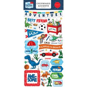 Echo Park Paper Little Boy Chipboard 6inchesX13inches Accents