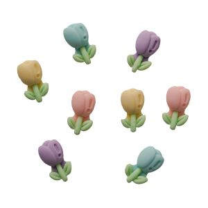 Buttons Galore Flatbackz Embellishments-Tiny Tulips