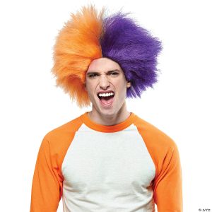 Morris Orange And Purple Sports Wig