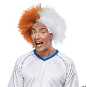 Morris Orange And White Sports Wig
