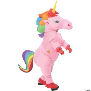 Morris Pink Inflatable Unicorn Adult