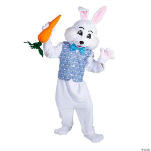 Morris Adlt Bunny Costume Dlx W/ Blue/Pnk Vest