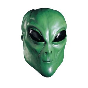 Rubies Mens Green Alien Latex Overhead Mask Green One Size