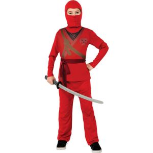 Ninja Childs Costume Red Medium