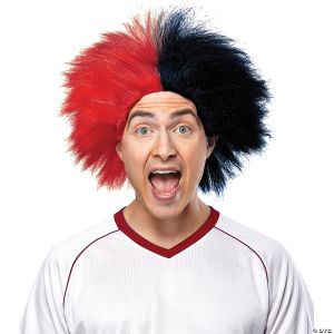 Morris Red And Black Sports Wig