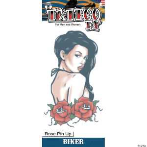 Morris ROSE PIN UP BIKER TATTOO FX