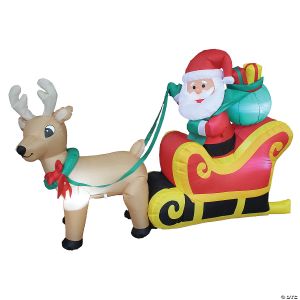 Morris Santa On Sleigh Inflatable