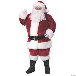 Morris Santa Suit Prem Plsh Crimsn