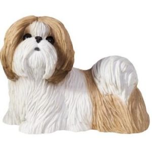 Small Size Gold White Shih Tzu Sculpture ? SS16409