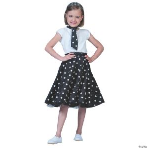 Morris Sock Hop Skirt Child Black Whi