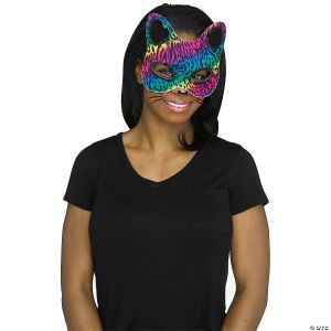 Morris Cat Masks W/Tattoos Rainbow