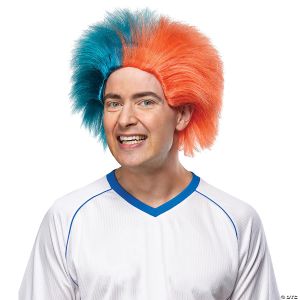 Morris Teal And Orange Sports Wig
