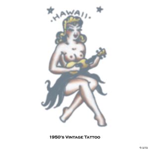 Morris Vintage Girl Hawaii Tattoo