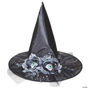 Morris Witch Hat With Flowers And Eyes