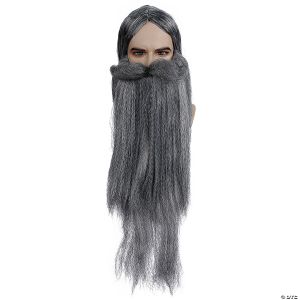 Morris Wizard Wig And Beard Set Gy