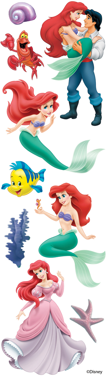 Disney Slims Dimensional Stickers-The Little Mermaid