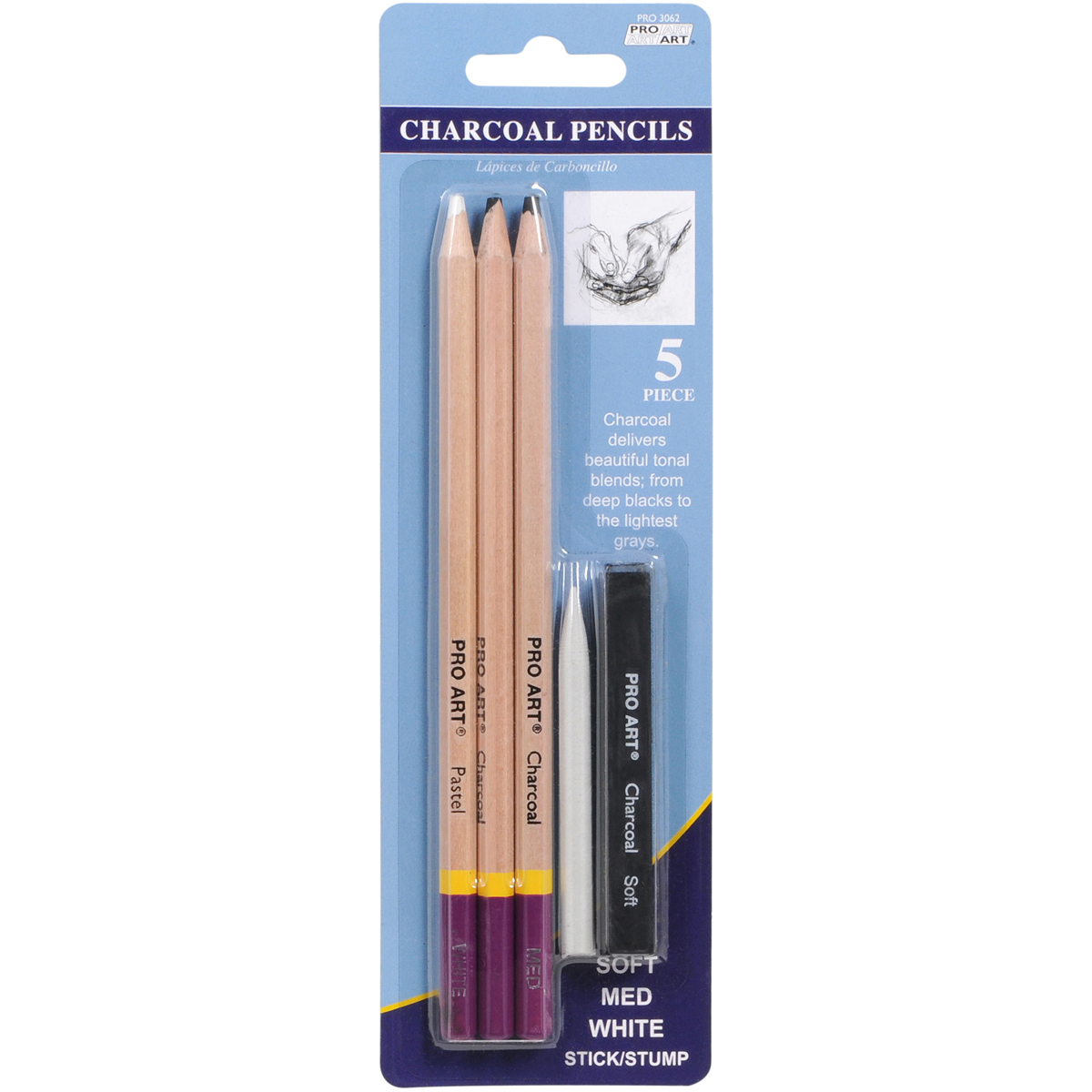 Pro Art Charcoal Pencils 4 Piece Per pack Assorted Colors eBay