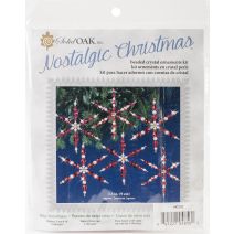  Nostalgic Christmas Beaded Crystal Ornament Kit-Ruby Snowflakes