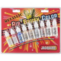  Jacquard Metallic Airbrush Color Pack .5Oz 9/Pkg-