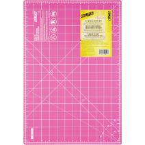  OLFA Splash Gridded Cutting Mat 12"X18"-Fairy Floss Pink
