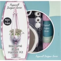  Pepperell Designer Macrame Plant Hanger Kit-Pink