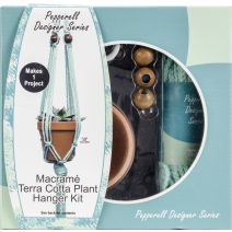  Pepperell Designer Macrame Plant Hanger Kit-Mint