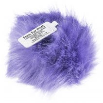 Faux Fur Pom With Loop Purple