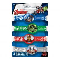  Avengers Silicone Wristband Party Favors, 4Ct