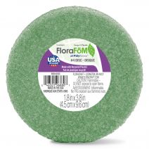  Floracraft Styrofoam Disc-Green 4"X2"