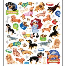  Multicolored Stickers-Dachshunds
