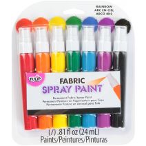  Tulip Fabric Spray Paint Mini Pack .81oz 7/Pkg-Rainbow