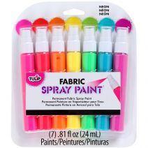  Tulip Fabric Spray Paint Mini Pack .81oz 7/Pkg-Neon