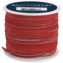  Realeather Crafts Suede Lace .125"X25yd Spool-Red
