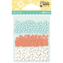  Jillibean Soup Shaker Card Sequin Pack-Watercolor W/Shapes, 600/Pkg