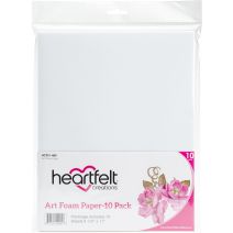  Heartfelt Creations Art Foam Paper 8.5"X11" 10/Pkg-White