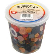  Bucket O' Buttons 16 Oz.-Assorted Colors & Sizes